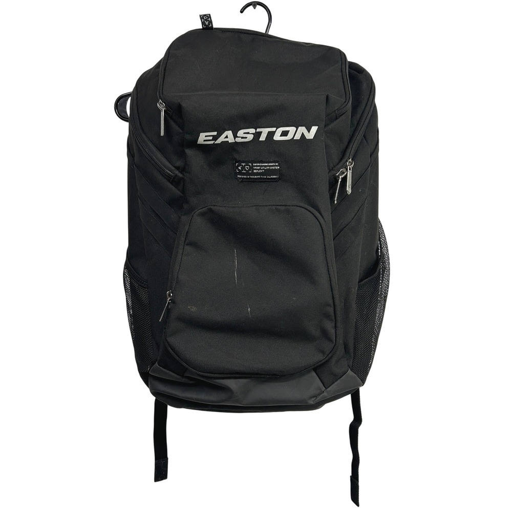 Easton Baseball Softball Equipment Backpack Black Bat Gear Bag Utility Storage